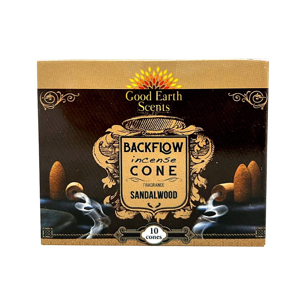 DHUPA (Good Earth) Sandalwood Backflow Incense Cones | Incense | Wiccan Center