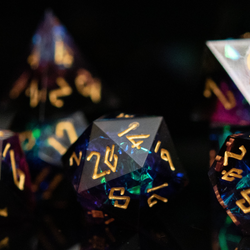Disenchanted Sharp-Edged Resin Dice Set | Resin | Wiccan Center