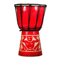 Djembe - Mini Carved Mahogany - Red Finish | Frame Drum | Wiccan Center