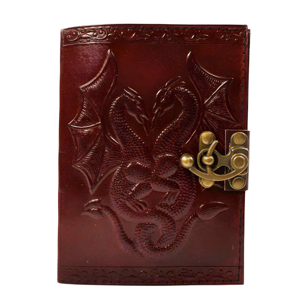 Double Dragon Leather Journal | Notebooks & Notepads | Wiccan Center