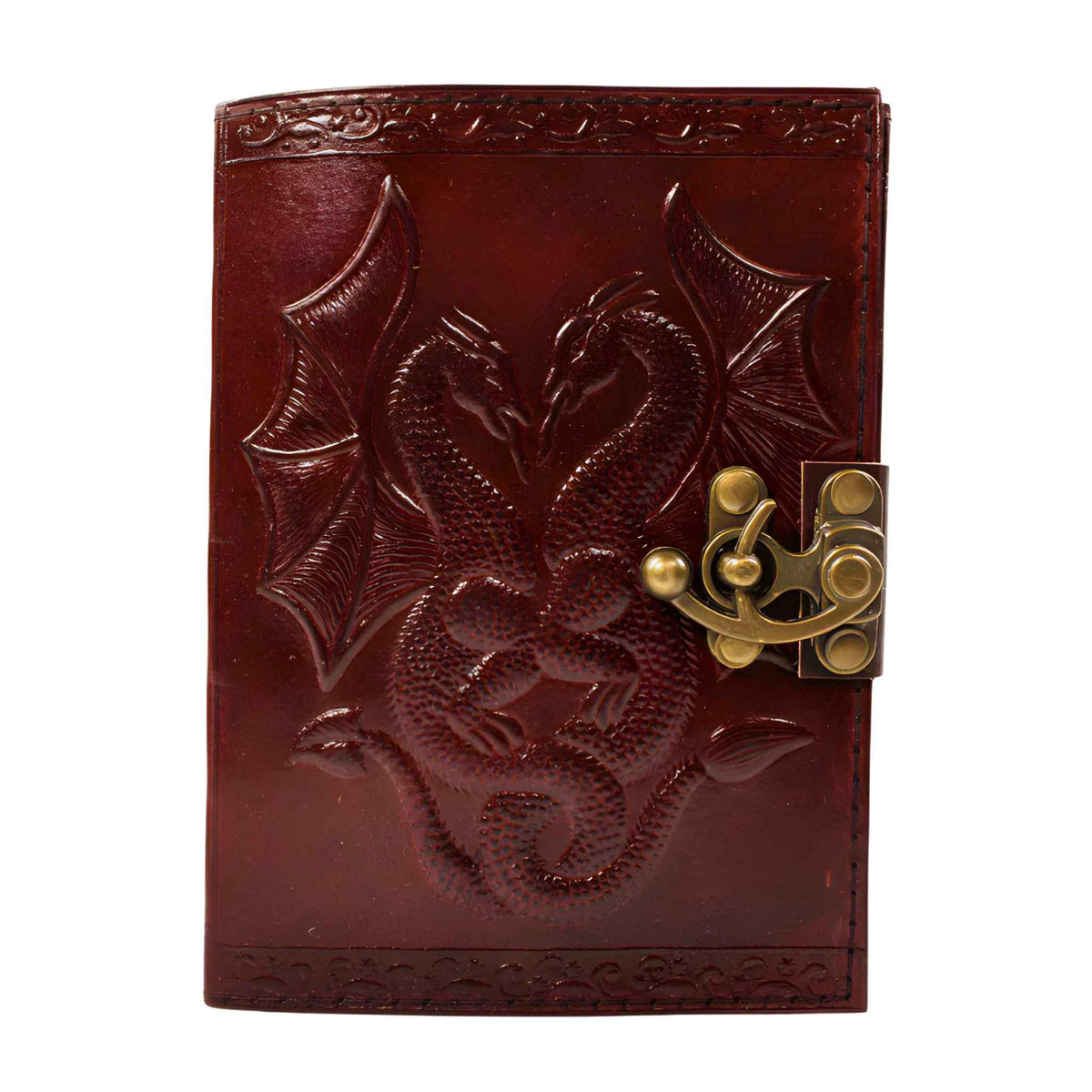 Double Dragon Leather Journal | Notebooks & Notepads | Wiccan Center