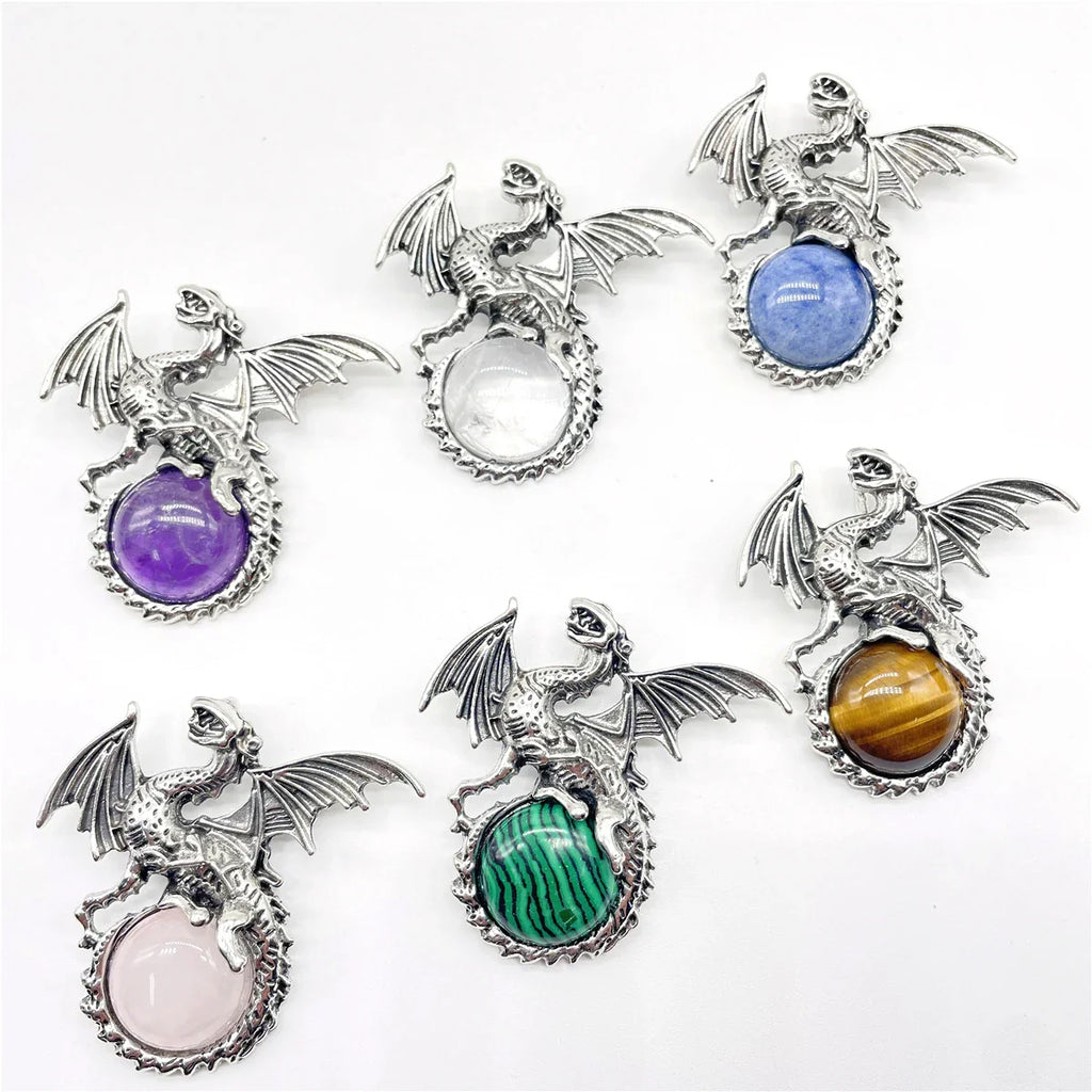 Crystal Circle Dragon Necklaces | necklace | Wiccan Center