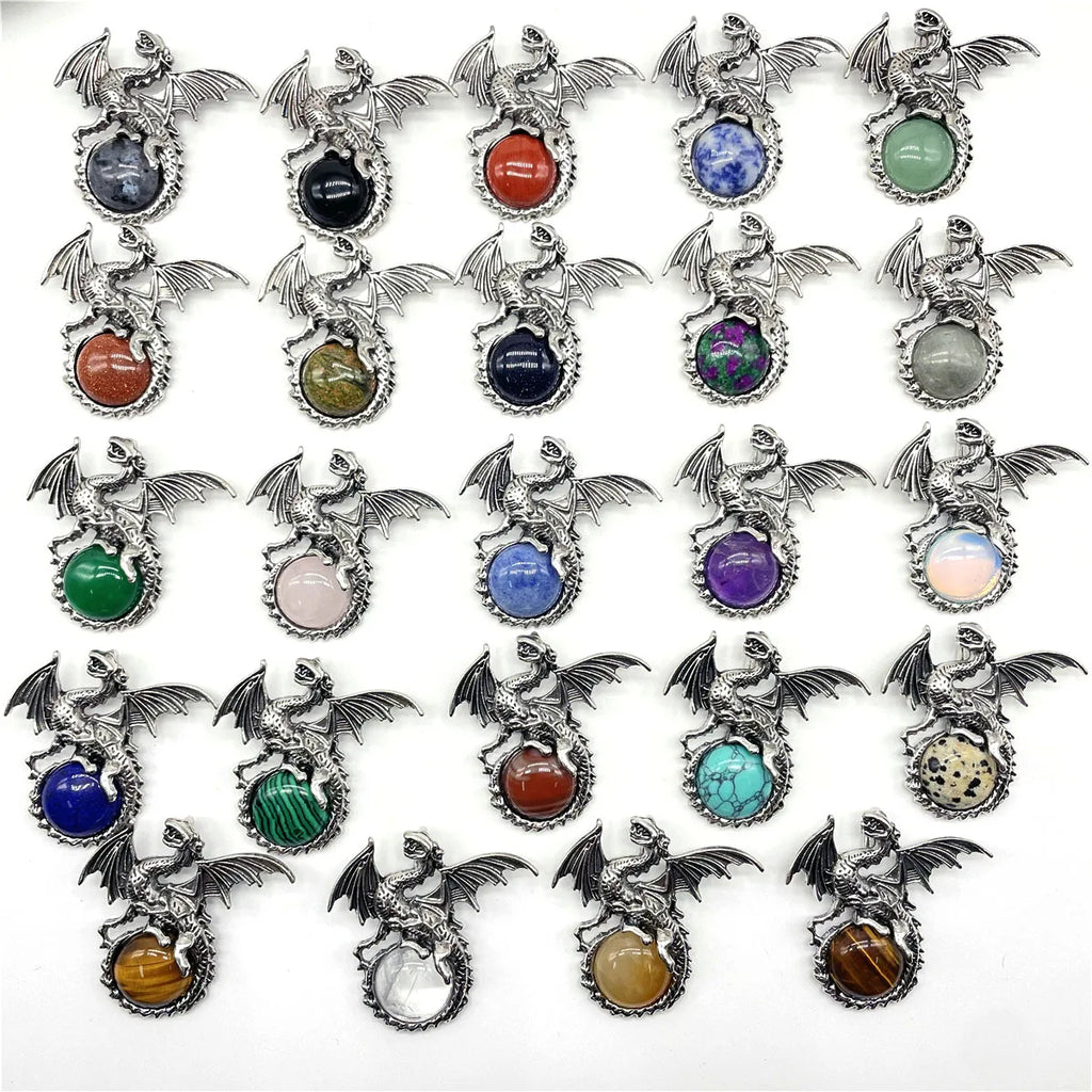 Crystal Circle Dragon Necklaces | necklace | Wiccan Center