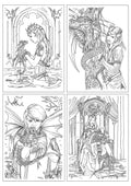Dragon Friendship Color-In Cards 4 Pack | Anne Stokes Coloring Cards | Wiccan Center