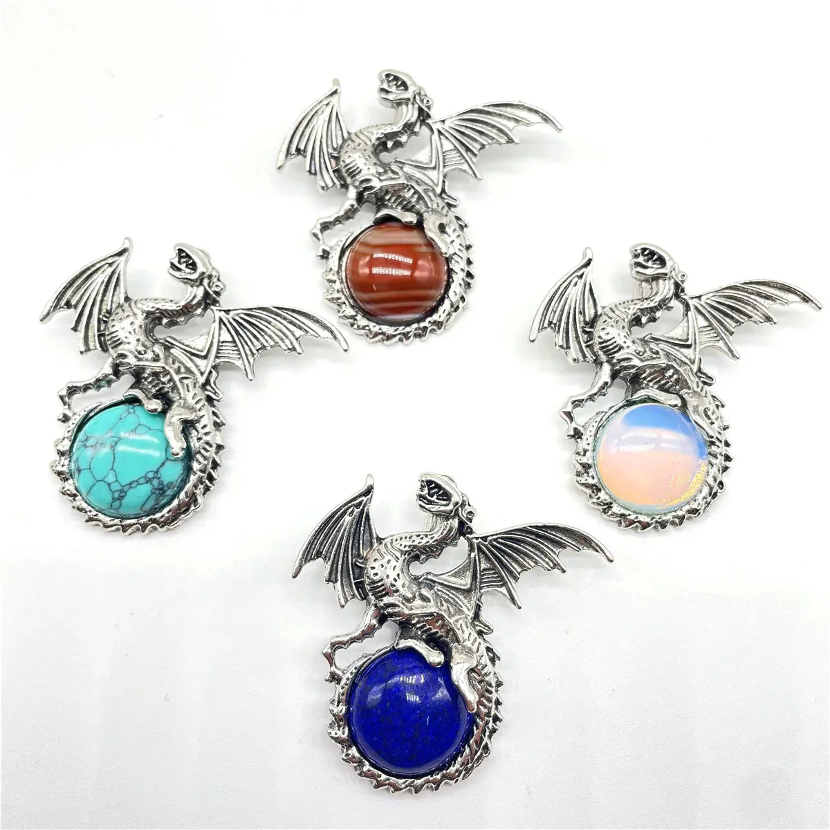 Crystal Circle Dragon Necklaces | necklace | Wiccan Center