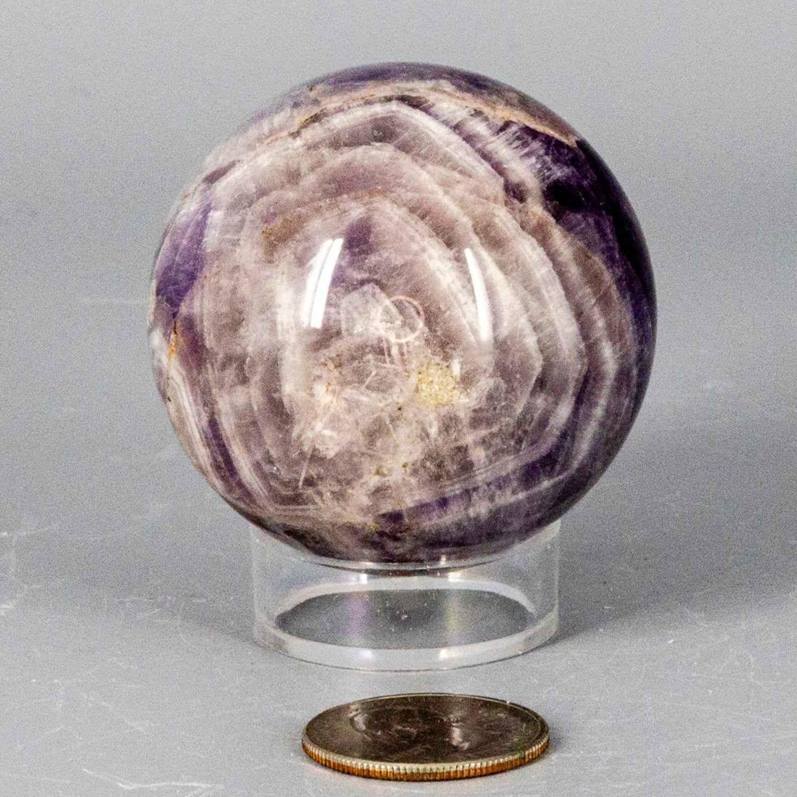 Dream Amethyst Crystal Sphere Polished Natural Specimen | Spheres | Wiccan Center