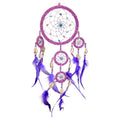Dreamcatcher Beaded Purple w/Pink Feathers | Dream Catcher | Wiccan Center