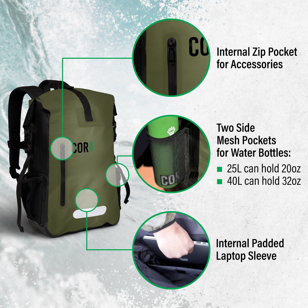 25L Waterproof Dry Backpack | Backpacks | Wiccan Center