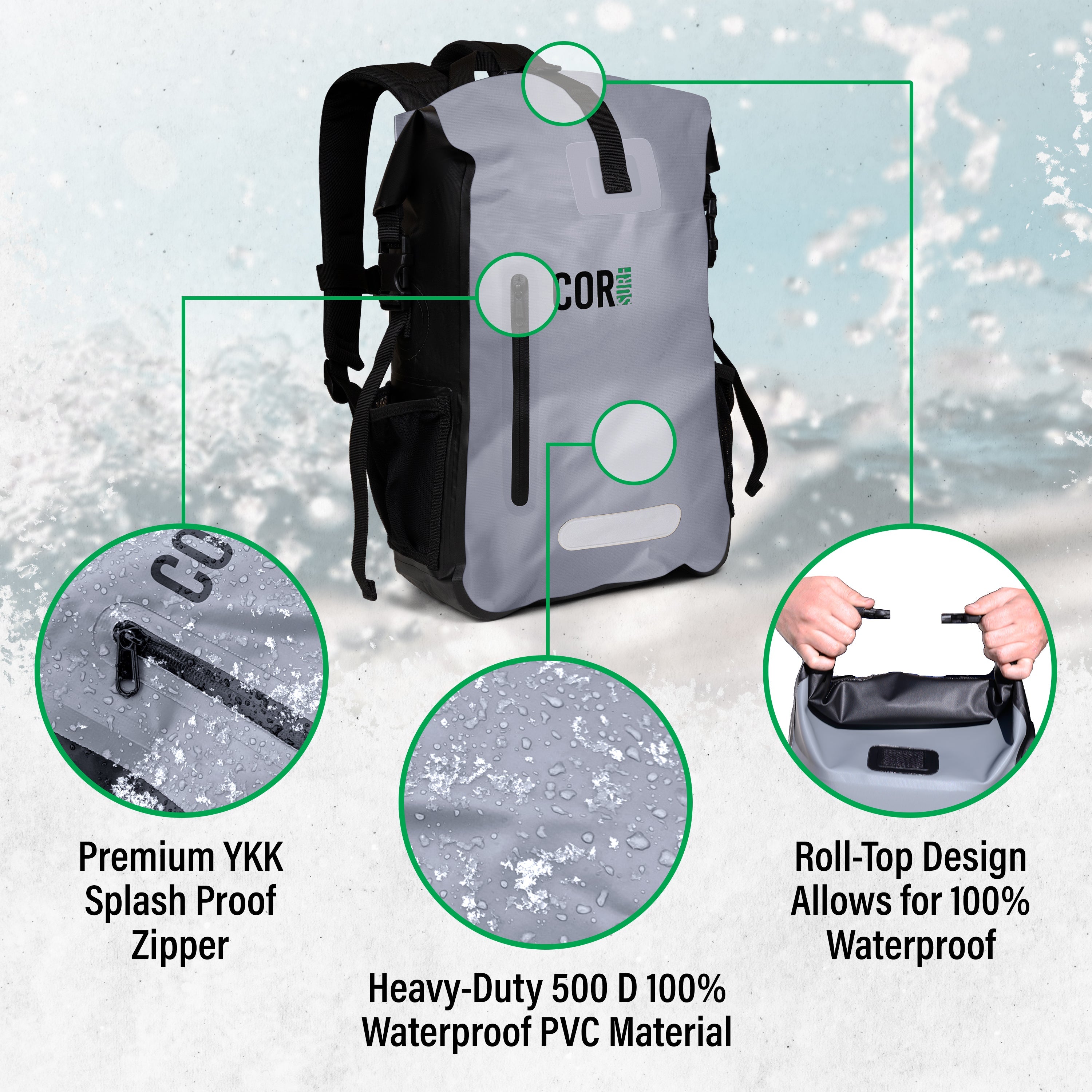 25L Waterproof Dry Backpack | Backpacks | Wiccan Center