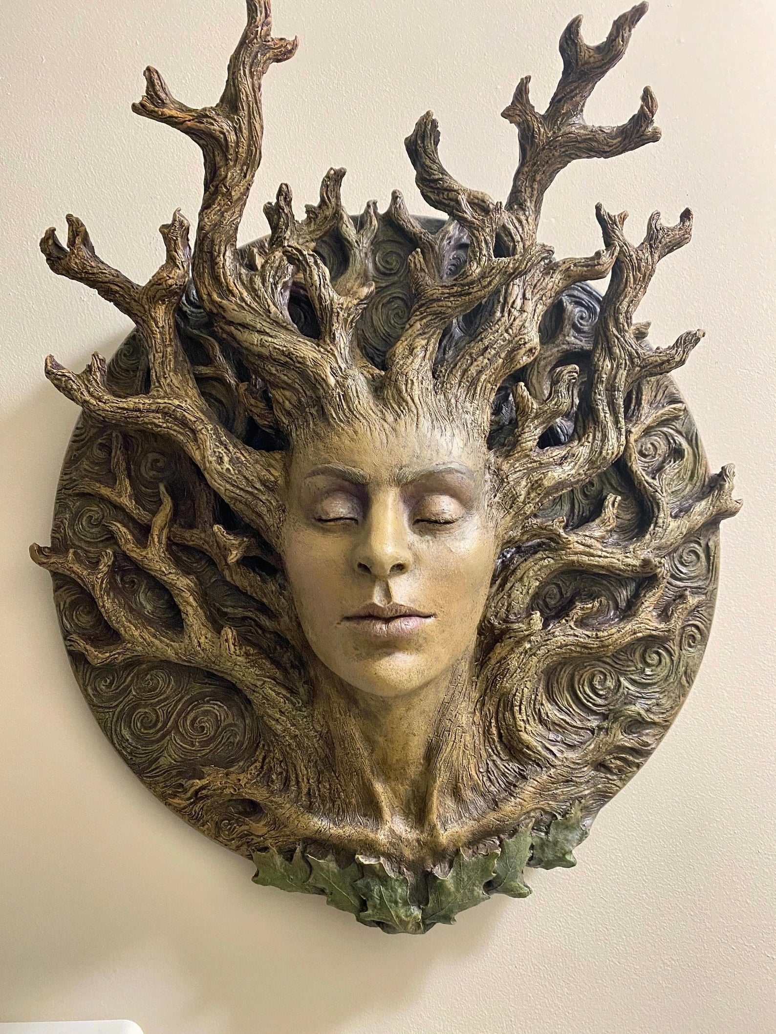 Dryad Bust Life Sized Wall Plaque