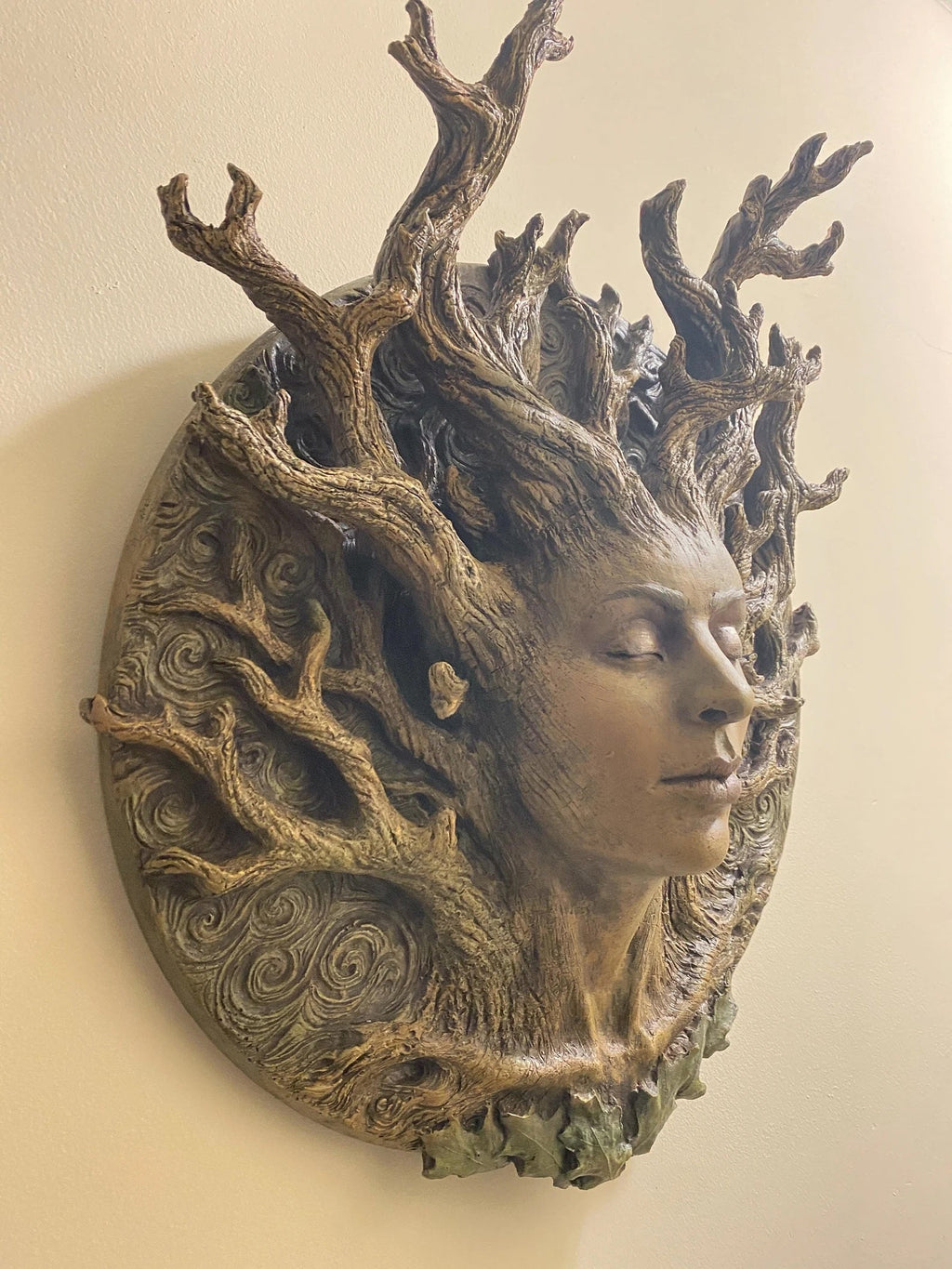 Dryad Bust Life Sized Wall Plaque