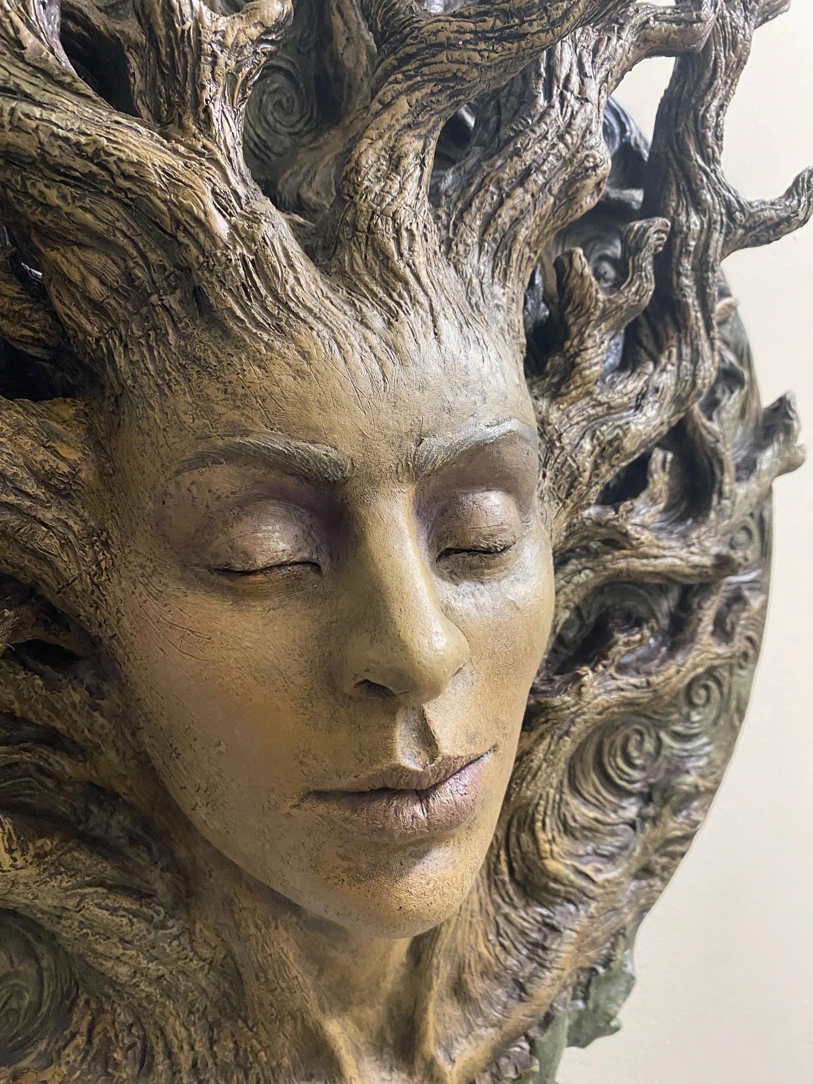 Dryad Bust Life Sized Wall Plaque