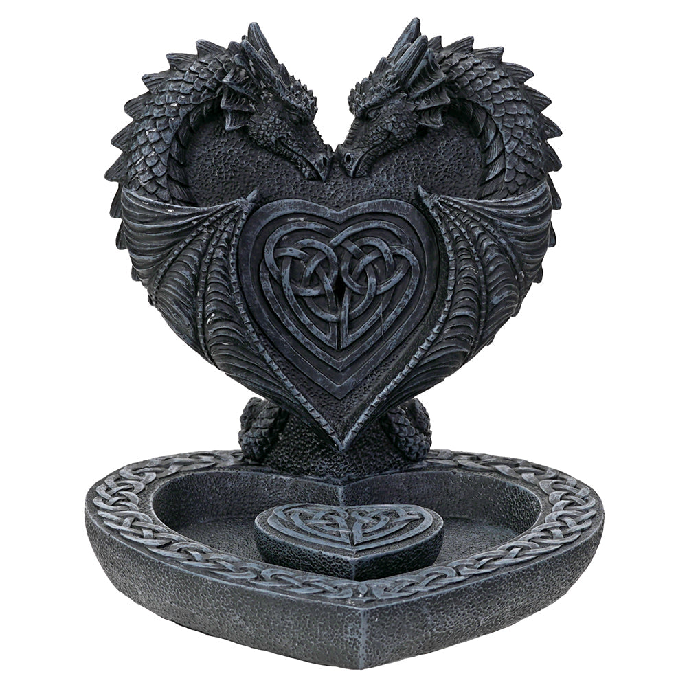 Dual Dragon's Heart Backflow Incense Burner | Incense Burner | Wiccan Center
