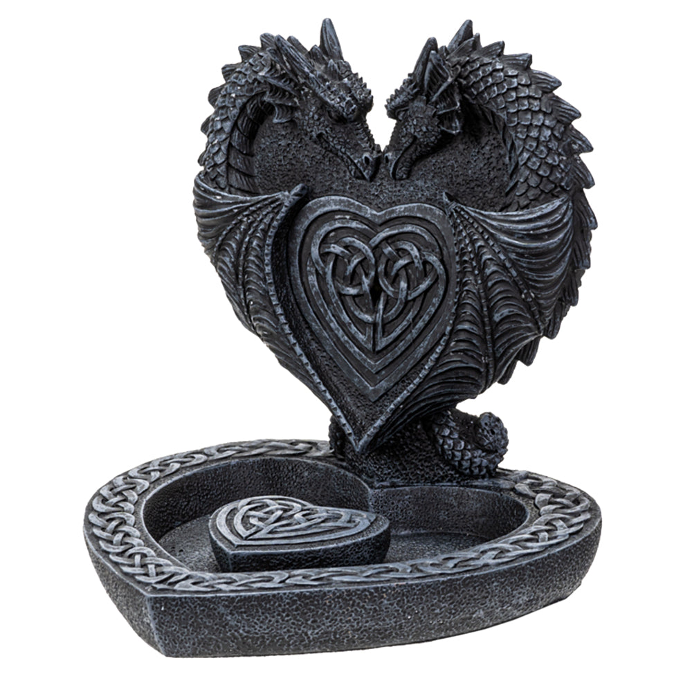 Dual Dragon's Heart Backflow Incense Burner | Incense Burner | Wiccan Center