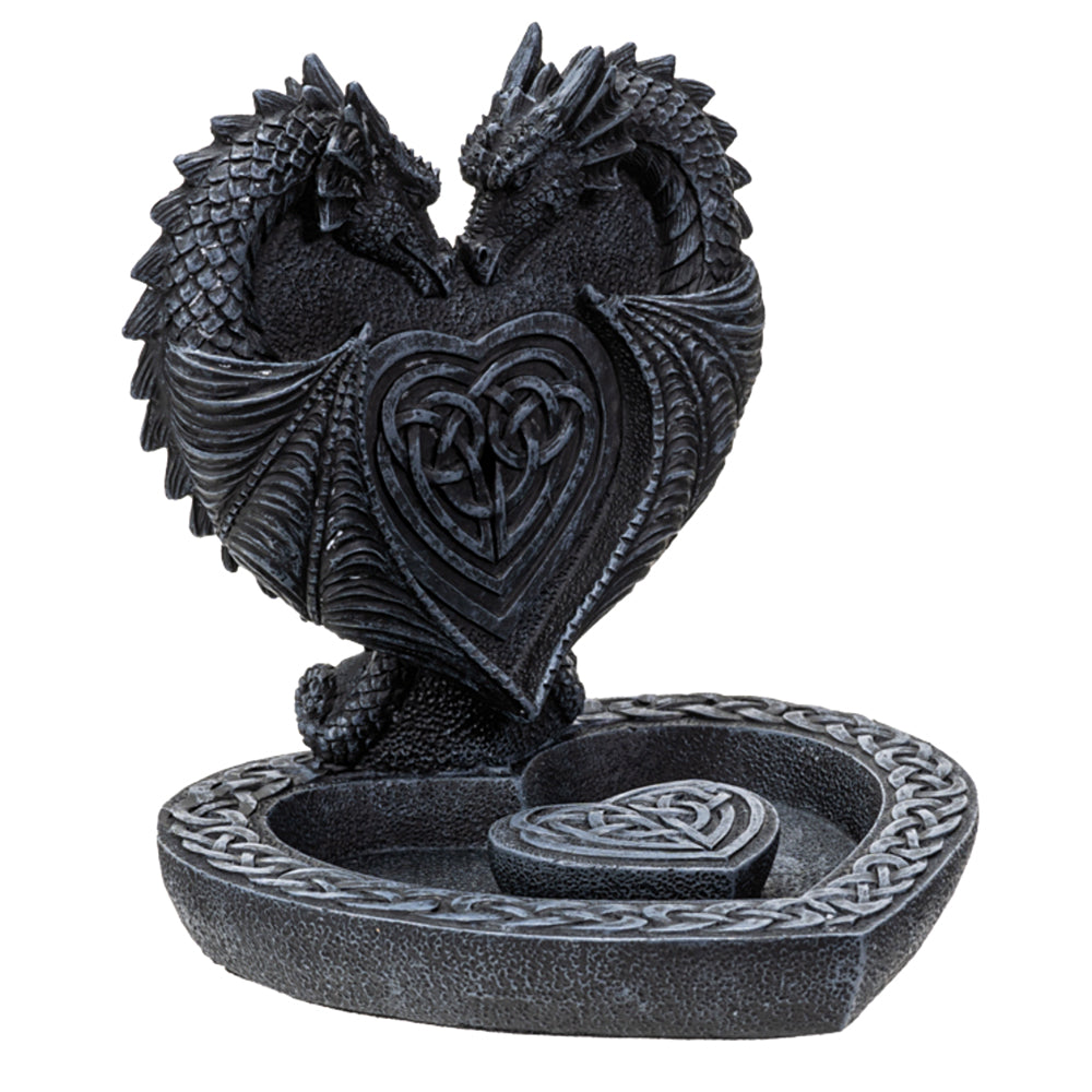 Dual Dragon's Heart Backflow Incense Burner | Incense Burner | Wiccan Center
