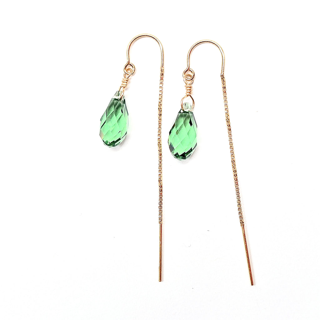 Swarovski Crystal Droplet Threader Earrings