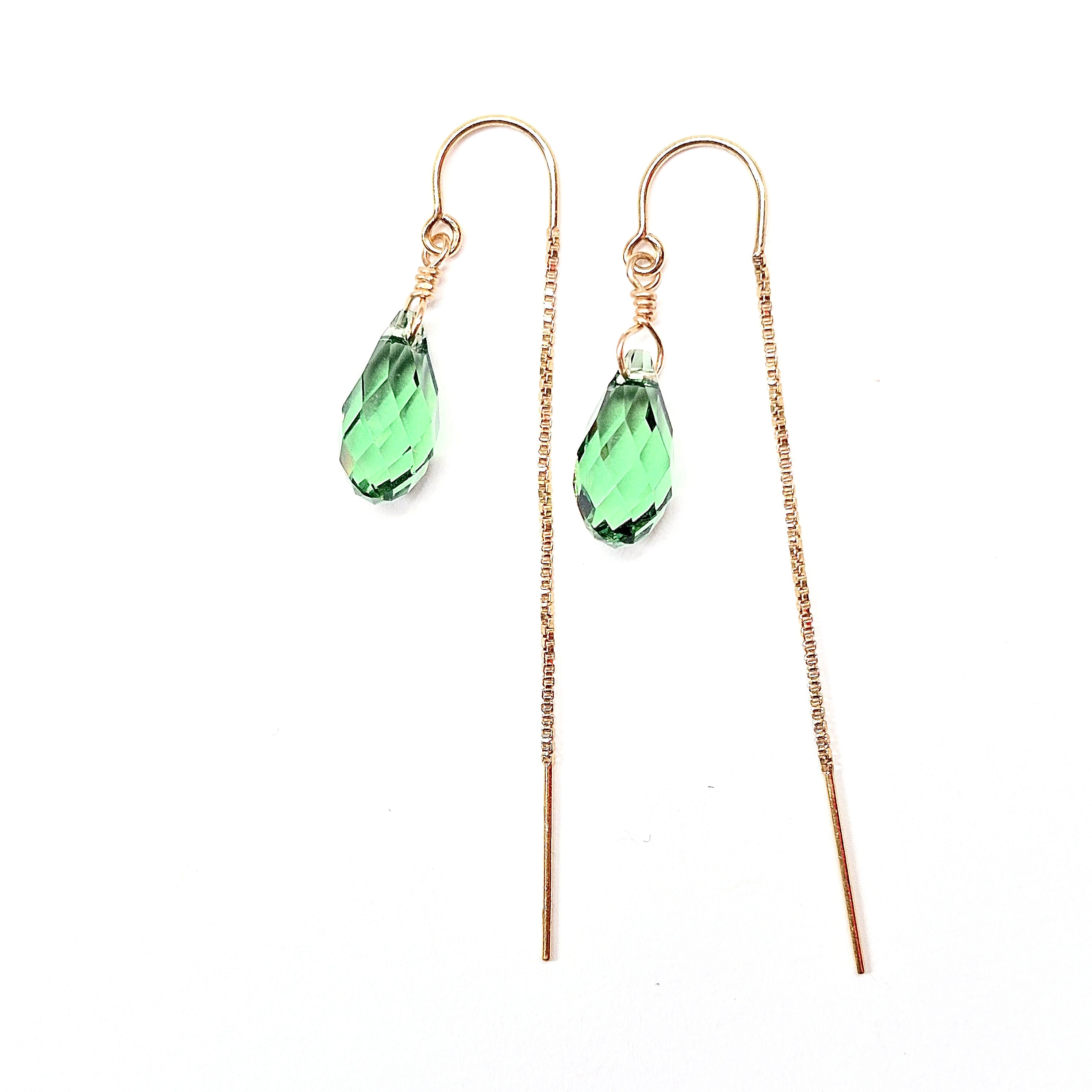 Swarovski Crystal Droplet Threader Earrings