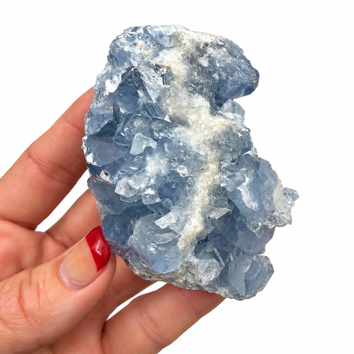 Celestite Crystal Cluster — Natural Blue Celestine for Calm & Angelic Connection | Rocks & Fossils | Wiccan Center