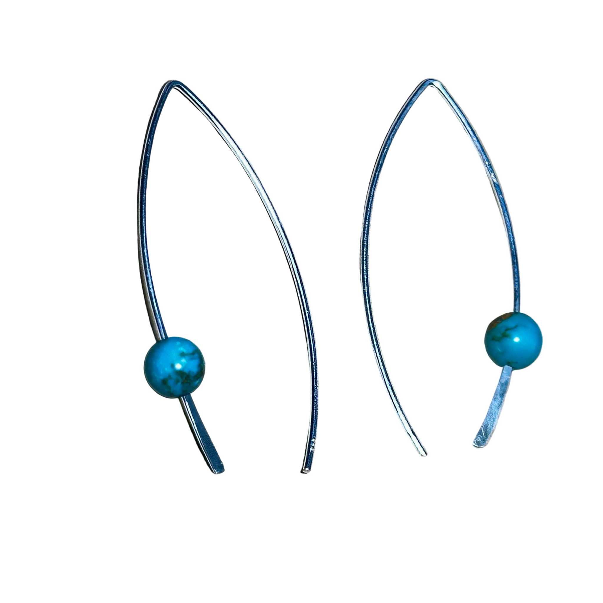 Turquoise Crescent Bertoni Earrings - Sterling Silver | Jewelry | Wiccan Center