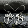 Lady Arieen Scottish Luckenbooth Earrings in Sterling Silver | Dangle Earrings | Wiccan Center