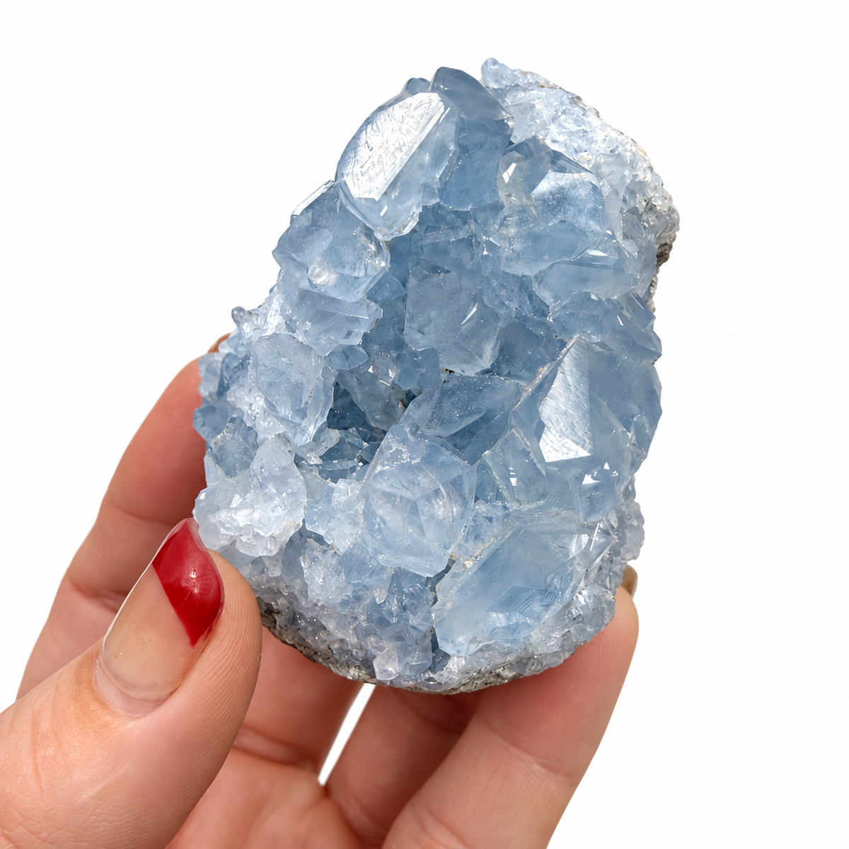 Celestite Crystal Cluster — Natural Blue Celestine for Calm & Angelic Connection | Rocks & Fossils | Wiccan Center