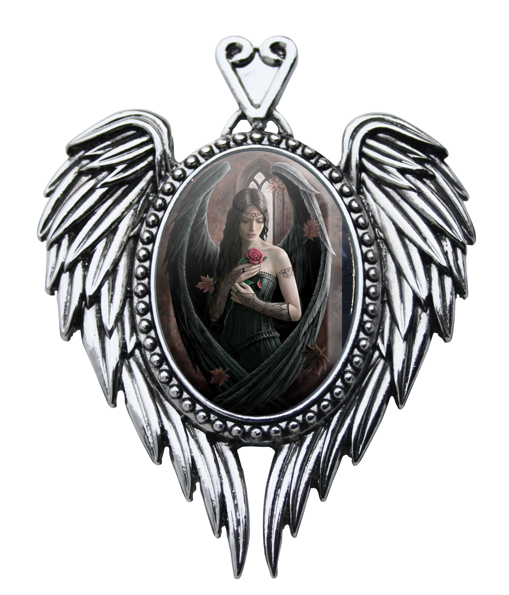 Angel Rose Cameo by Anne Stokes | Enchanted Cameos | Wiccan Center