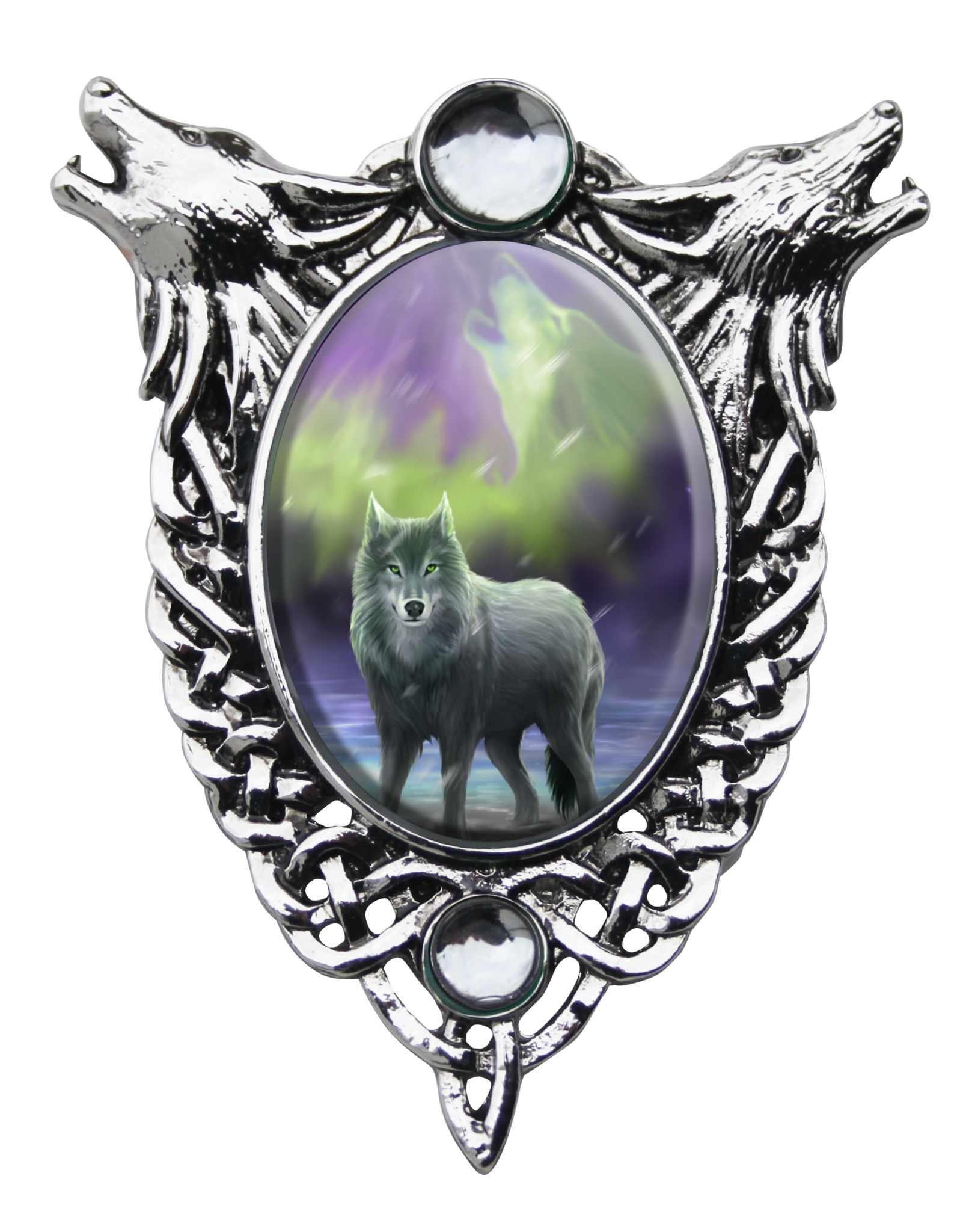 Aura Wolf Cameo by Anne Stokes | Enchanted Cameos | Wiccan Center