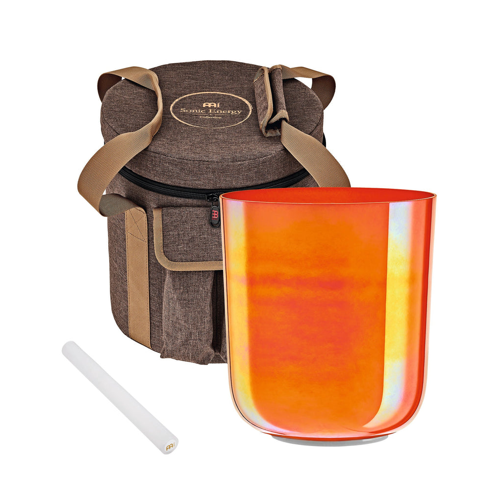 6.7" Essence Crystal Singing Bowl, Note C4, Orange, Root Chakra, 440 Hz | | Wiccan Center