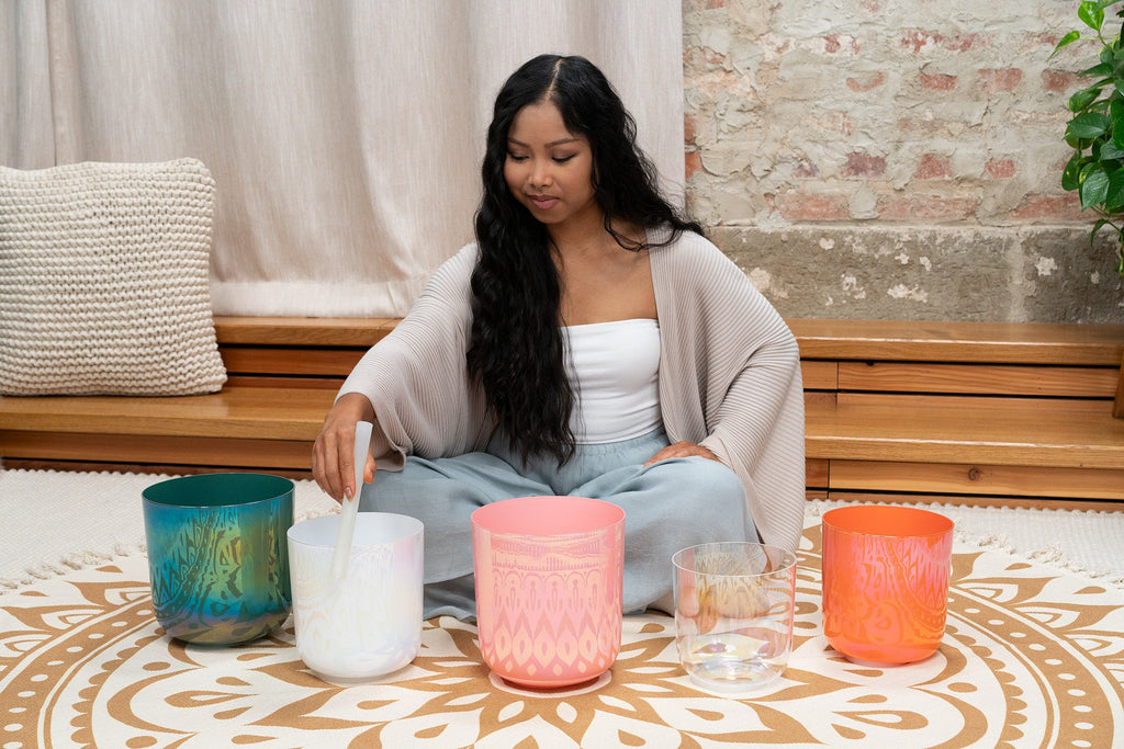 6" Essence Crystal Singing Bowl, Note E4, Clear, Solar Plexus Chakra, 440 Hz | | Wiccan Center