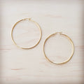 **Extra Large Stainless Steel Hoop Earrings 18K Gold Plating 219cc