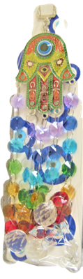 Seven Chakra Hamsa Evil Eye ornament /Charm 10.5" | EVIL EYES | Wiccan Center
