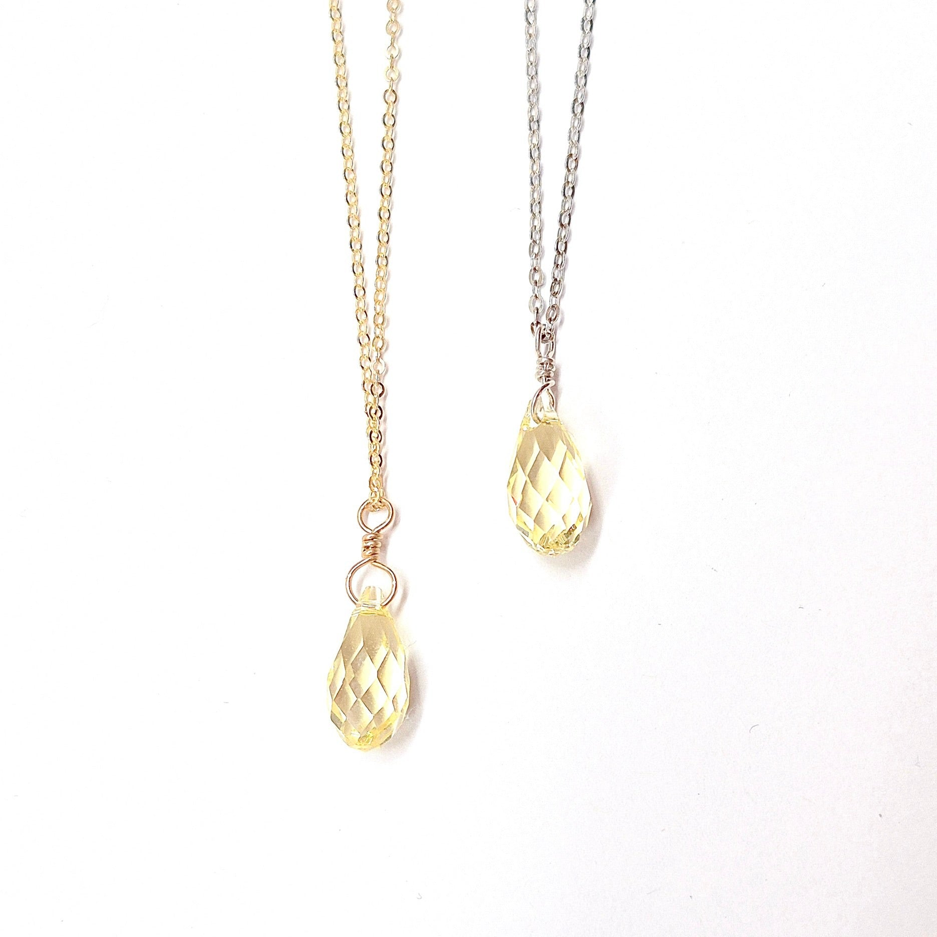 Swarovski Crystal Droplet Necklace with Swarovski Clasp