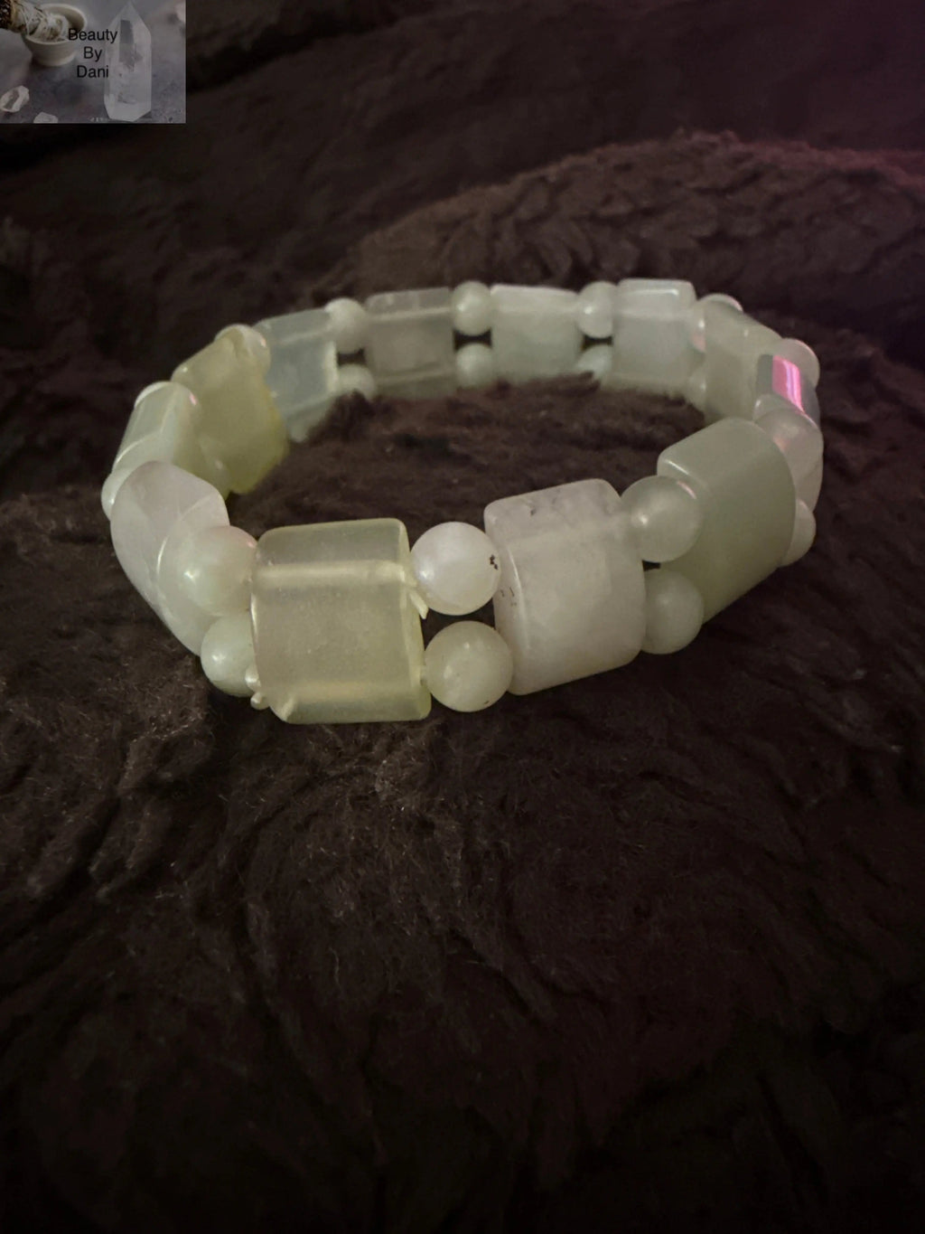 Green Aventurine Square Bead Bracelet