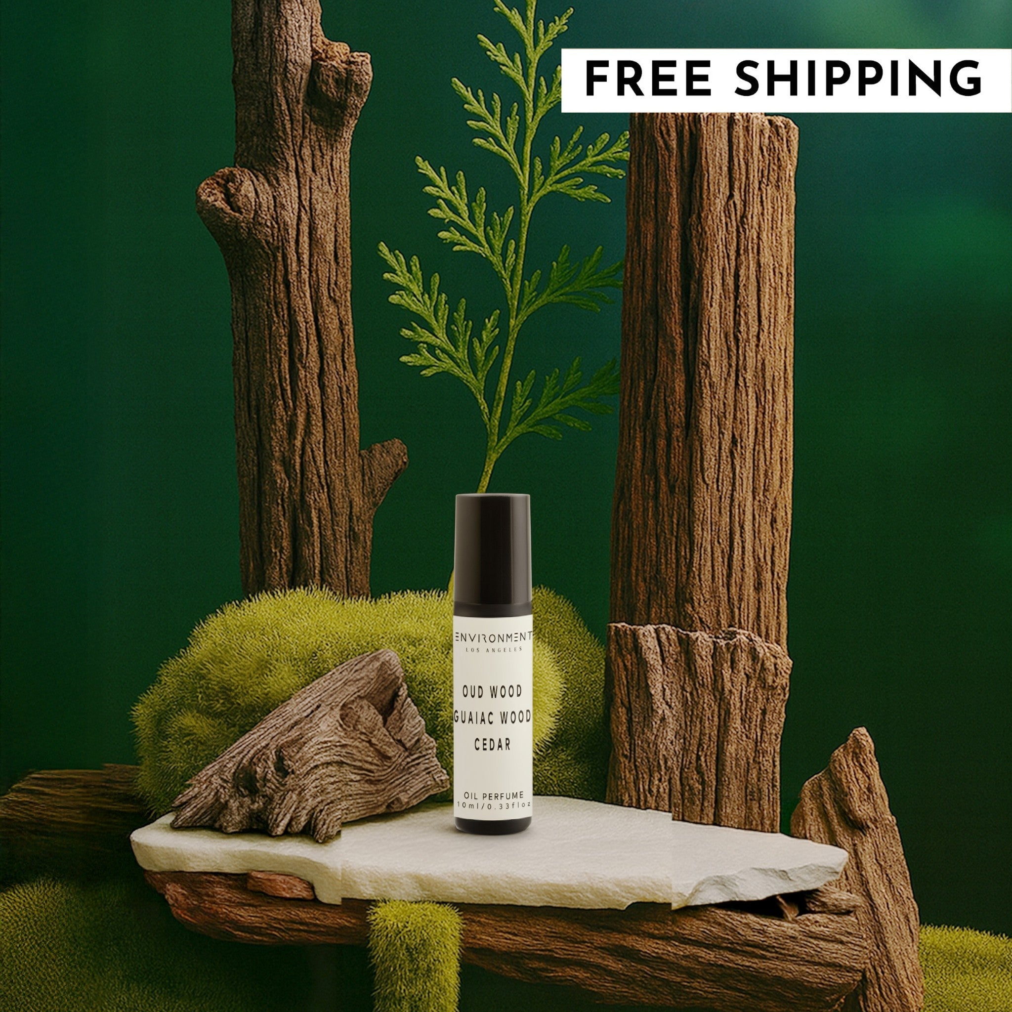Oud Wood | Guaiac Wood | Cedar Roll-on Oil Perfume (Inspired by Tom Ford Oud Wood®) | Environment - Roll on | Wiccan Center