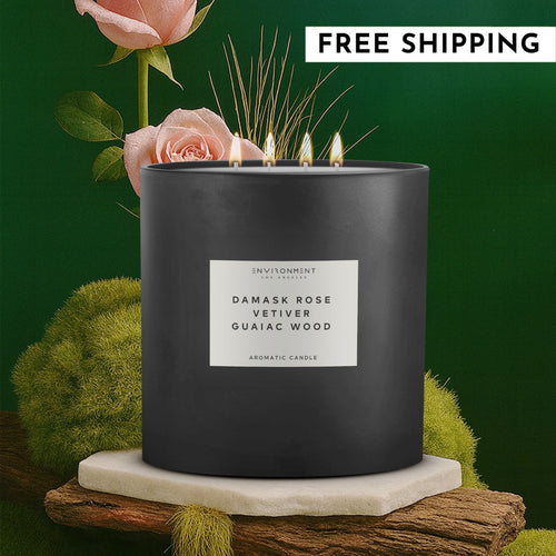 55oz Damask Rose | Vetiver | Guaiac Wood Candle (Inspired by Le Labo Rose 31® and Fairmont Hotel®) | Environment - Candle (Hotel Aromatics) | Wiccan Center