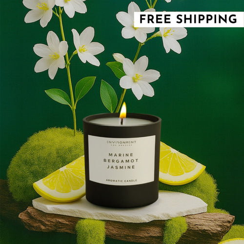 8oz Marine | Bergamot | Jasmine Candle with Lid and Box (Inspired by The Ritz Carlton Hotel®) | Environment - Candle (Hotel Aromatics) | Wiccan Center
