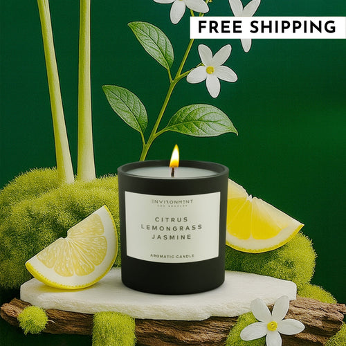 8oz Citrus | Lemongrass | Jasmine Candle with Lid and Box (Inspired by W Hotel®) | Environment - Candle (Hotel Aromatics) | Wiccan Center