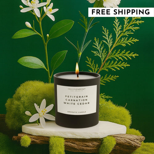 8oz Petitgrain | Carnation | White Cedar Candle (Inspired by YSL L'Homme®) | Environment - Candle | Wiccan Center