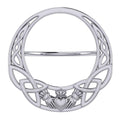 Celtic Claddagh Sterling Silver Scarf Ring By Peter Stone EOT181