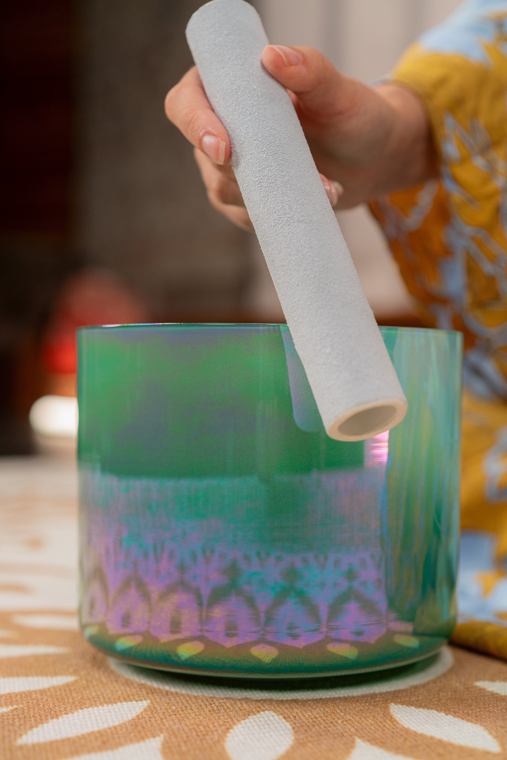 6.75" Essence Solfeggio Crystal Singing Bowl, 285 Hz, Turquoise Green | | Wiccan Center