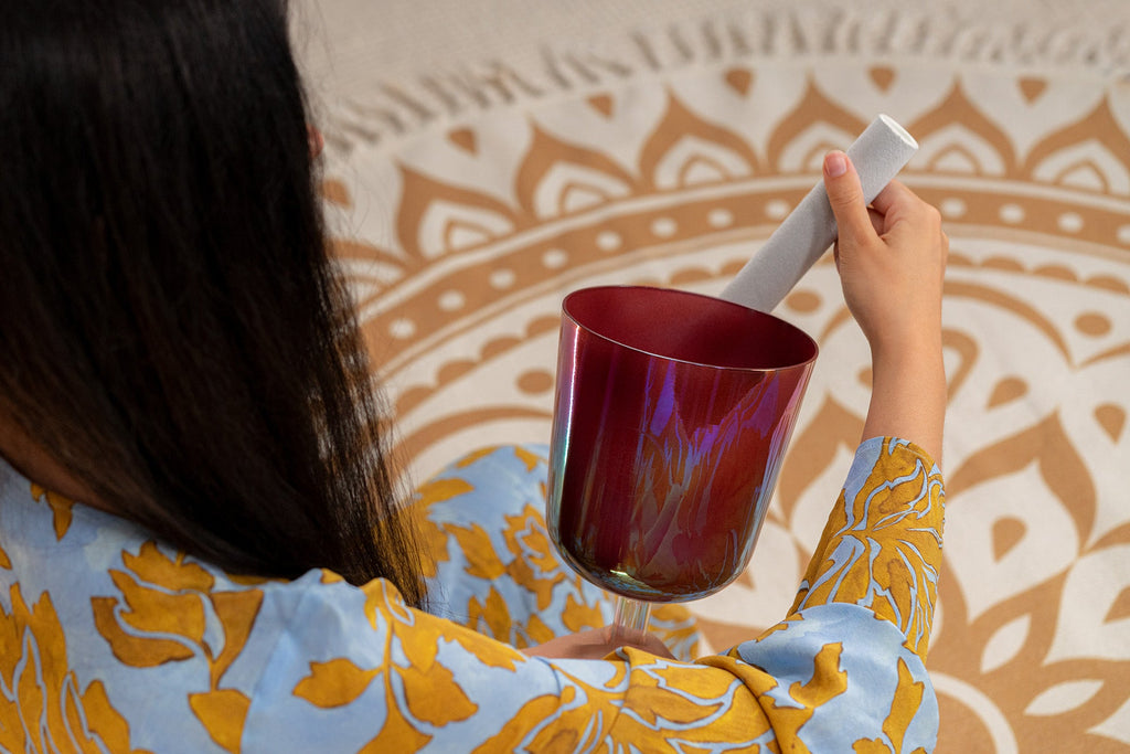 5.75" Essence Solfeggio Crystal Singing Bowl, RE 417 Hz, Copper Brown | | Wiccan Center