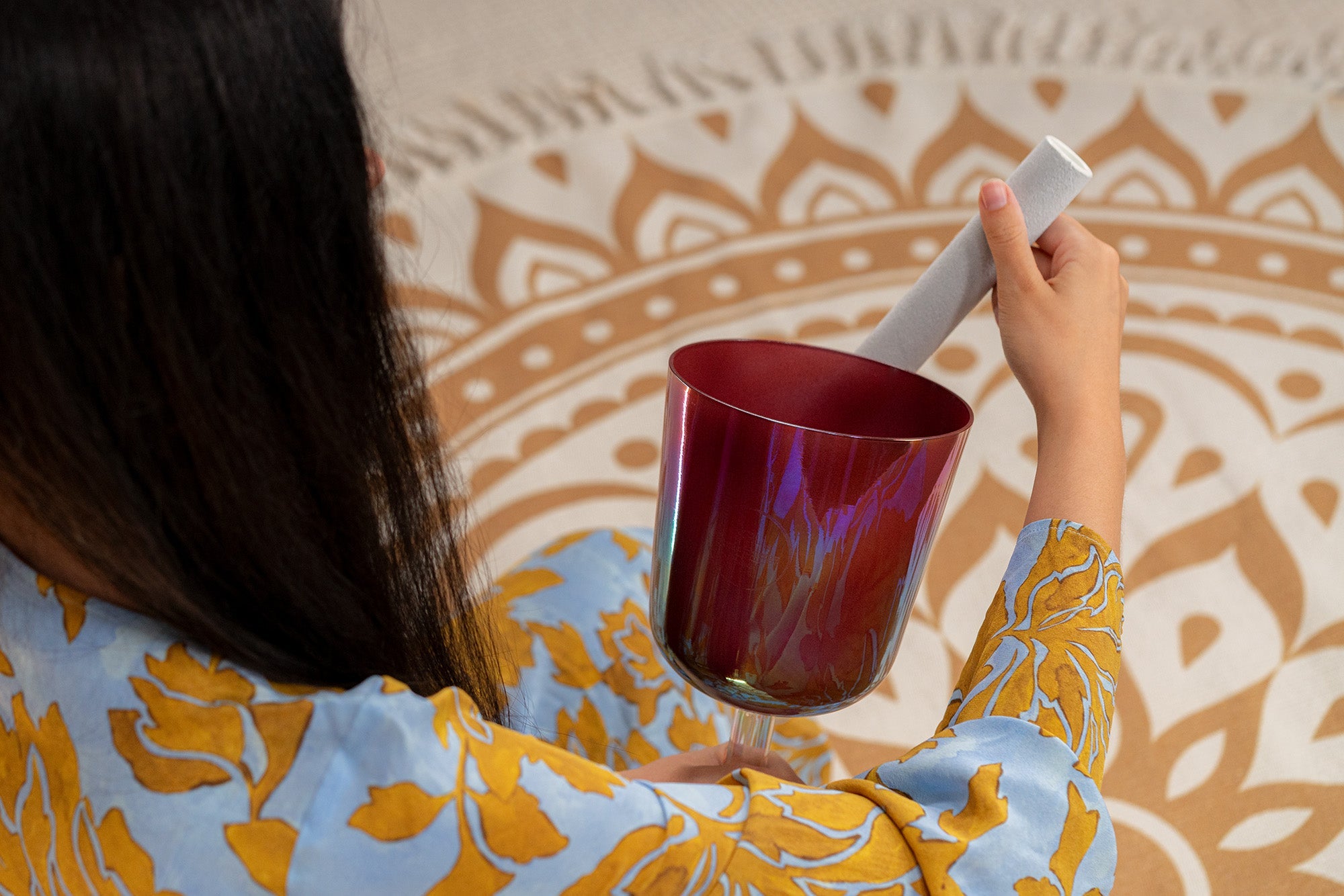 5.75" Essence Solfeggio Crystal Singing Bowl, RE 417 Hz, Copper Brown | | Wiccan Center