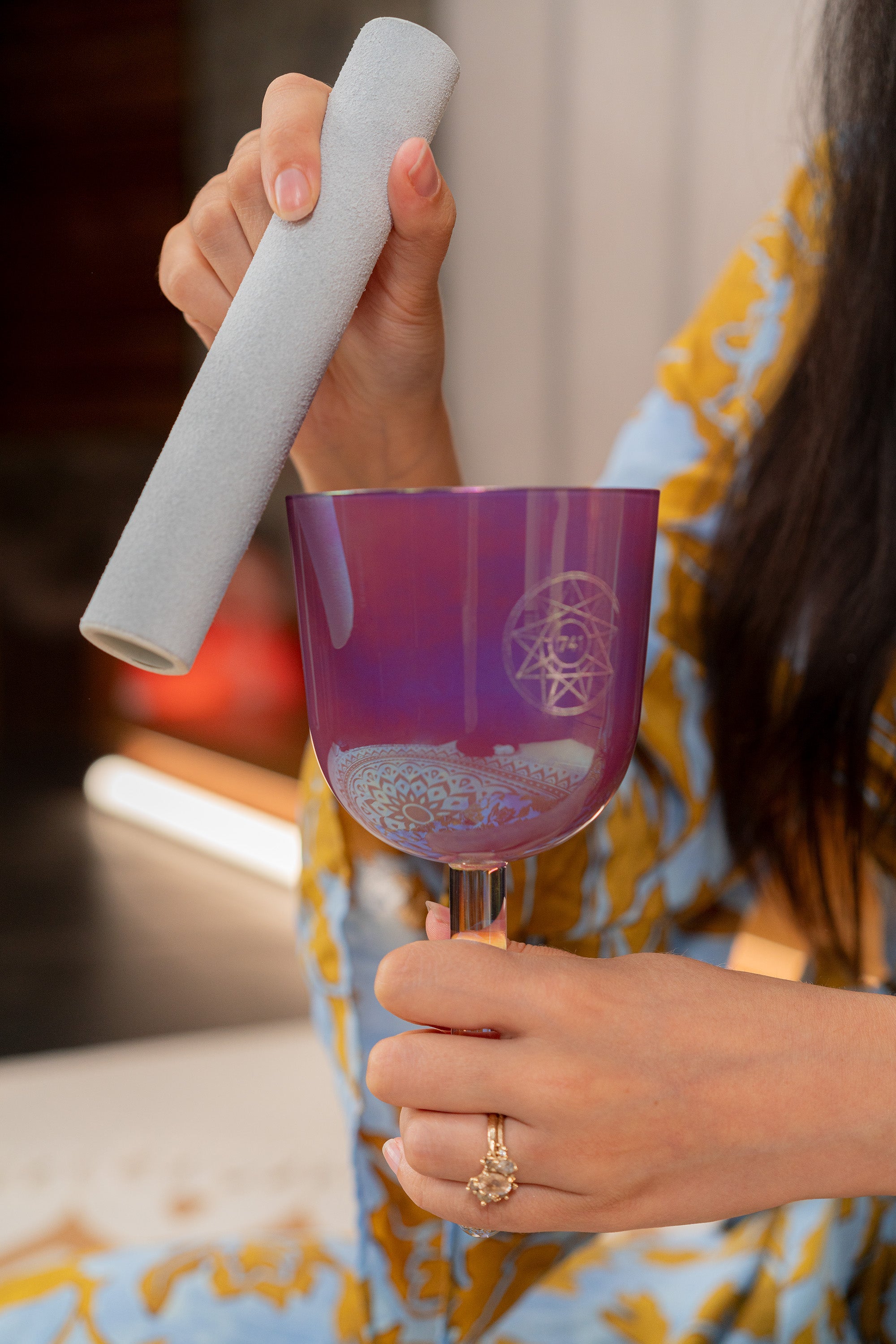 3.75" Essence Solfeggio Crystal Singing Bowl, SOL 741 Hz, Lavender Purple | | Wiccan Center