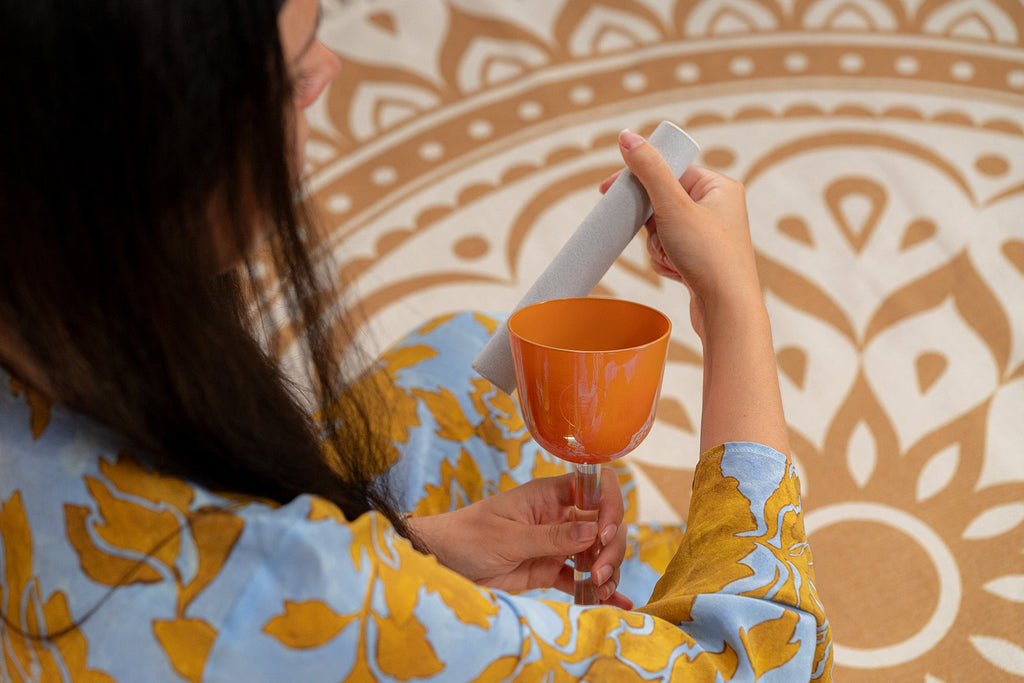 3.75" Essence Solfeggio Crystal Singing Bowl, LA 852 Hz, Mango Mojito | | Wiccan Center