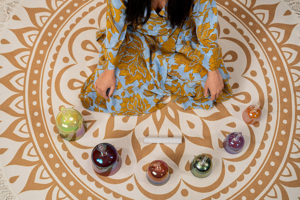 6-Piece Essence Solfeggio Crystal Singing Bowl Set | | Wiccan Center
