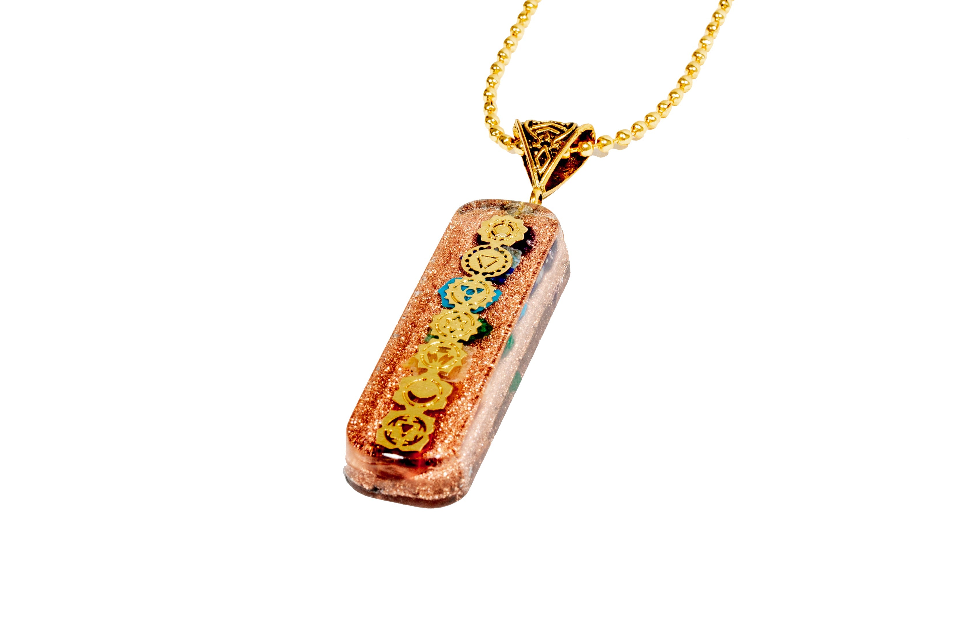 7 chakra Orgone Copper Pendant with Chain (Ships from USA!) | | Wiccan Center