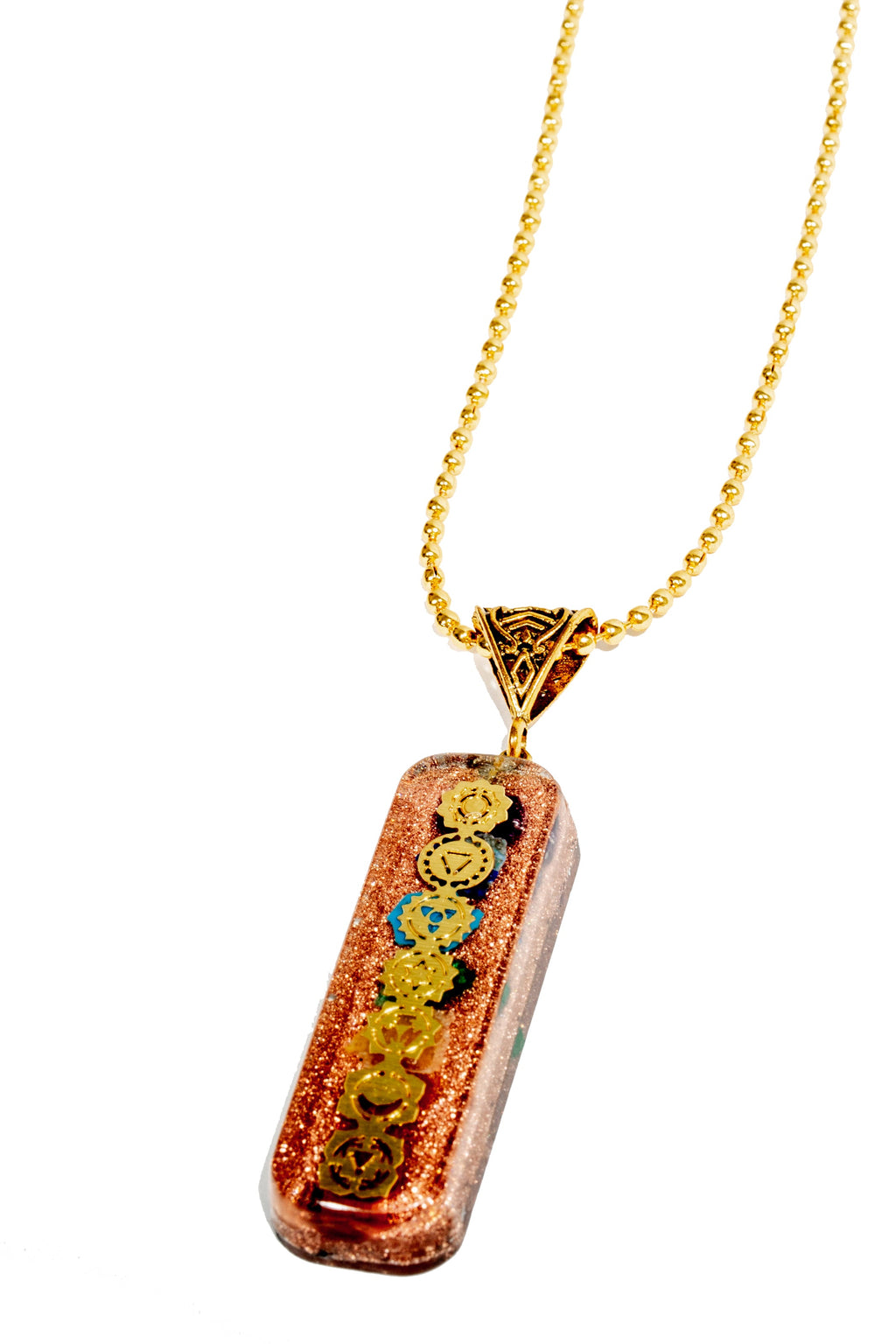 7 chakra Orgone Copper Pendant with Chain (Ships from USA!) | | Wiccan Center