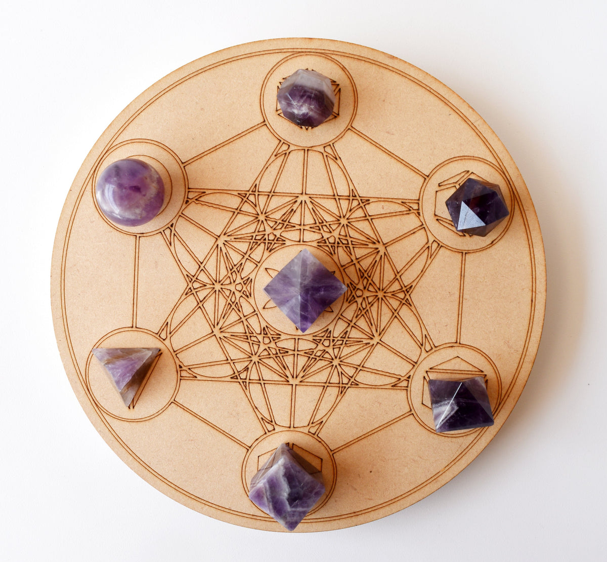 Amethyst Geometry Set (Clairvoyance  and Breaking Addictions)