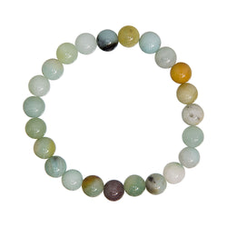 Elastic Bracelet 8mm Round Beads - Mixed Amazonite | Bracelet | Wiccan Center