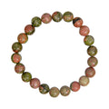 Elastic Bracelet 8mm Round Beads - Unakite | Bracelet | Wiccan Center